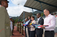 Remise des drapeaux aux ministres des Affaires étrangères des Etats membres et leurs représentants