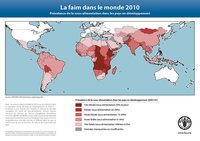 Carte de la faim dans le monde (Source : FAO)