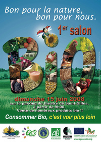 Affiche du 1er salon Bio de la Réunion.