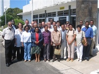 Les membres du 4e Comité Scientifique d'Orientation et de Pilotage (CSOP) Ã  leur arrivée aux Comores.