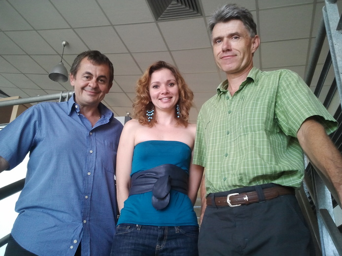 Le CIRAD, l'AROP FL et la Chambre d'Agriculture portent ce projet tricéphale (avec de gauche à droite : J.P Deguine du CIRAD, chef de projet BIOPHYTO, A. Dijoux de l'AROP-FL et D. Vincenot de la Chambre d'Agriculture)