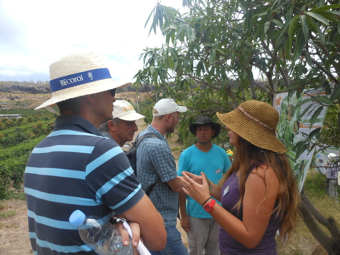 Echange sur la problématique de la cochenille des Seychelles avec Lucile Muller © C. Gloanec