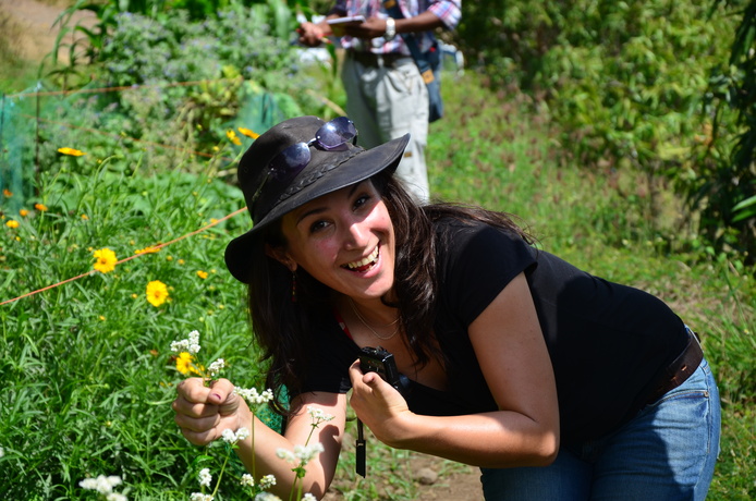 La coordinatrice du projet dans les fleurs © C. Schmitt