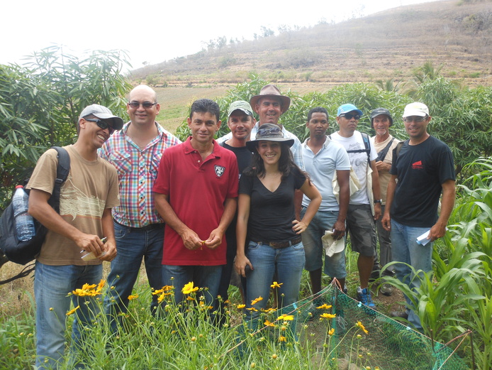 Les producteurs Biophyto et Dephy réunis avec C. Gloanec et E. Lucas © C. Scmitt