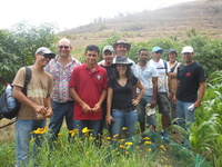 Les producteurs Biophyto et Dephy réunis avec C. Gloanec et E. Lucas © C. Scmitt