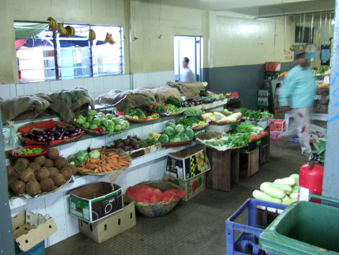 Marché couvert de Quatre-Bornes à Maurice.