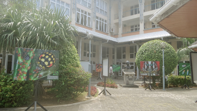 Exposition des Microportraits à Port-Mathurin, Rodrigues